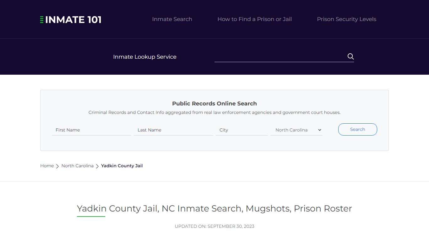 Yadkin County Jail, NC Inmate Search, Mugshots, Prison Roster